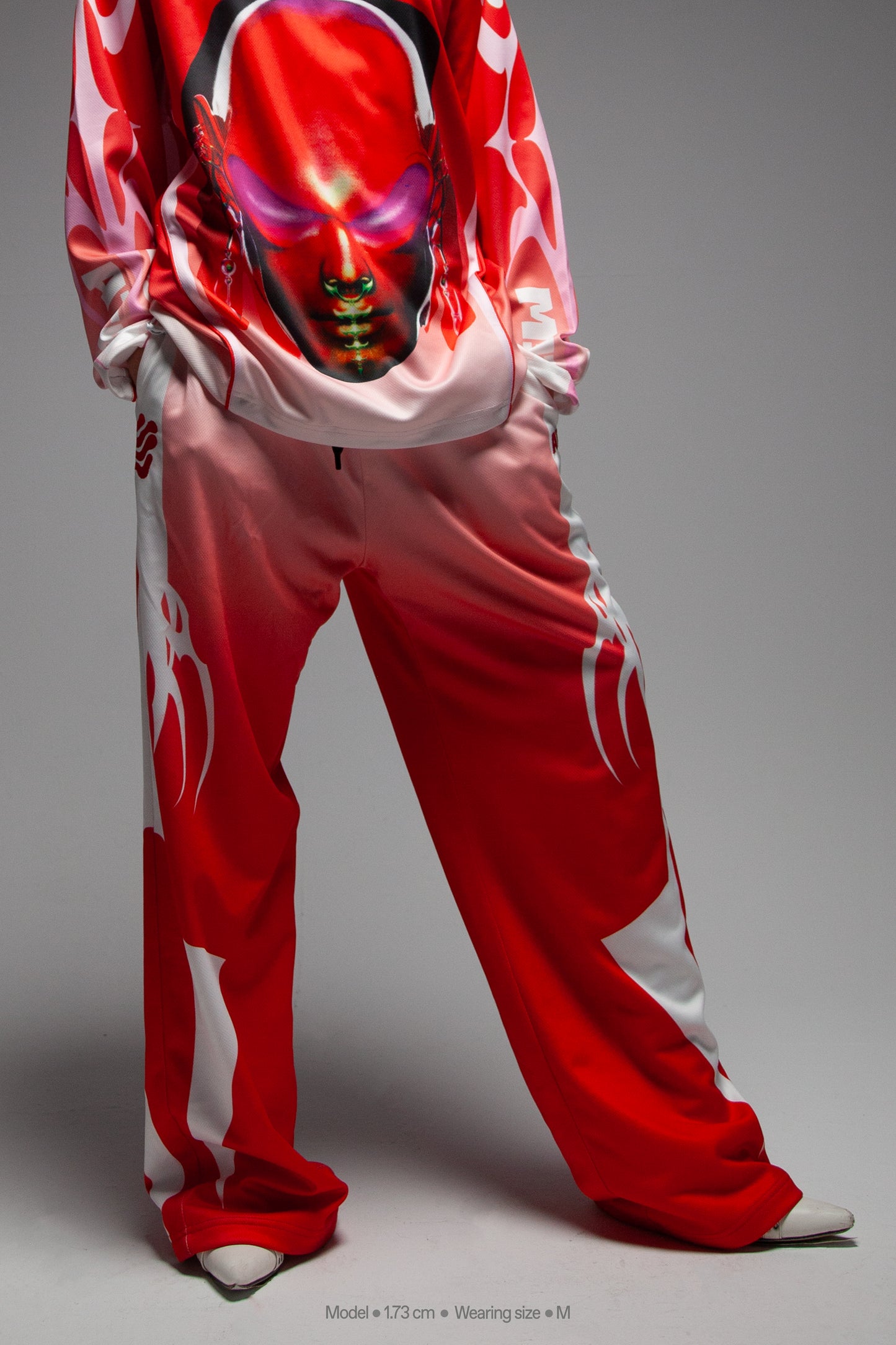 Atem Racing Pants – RED / Unisex – Oversize Fit