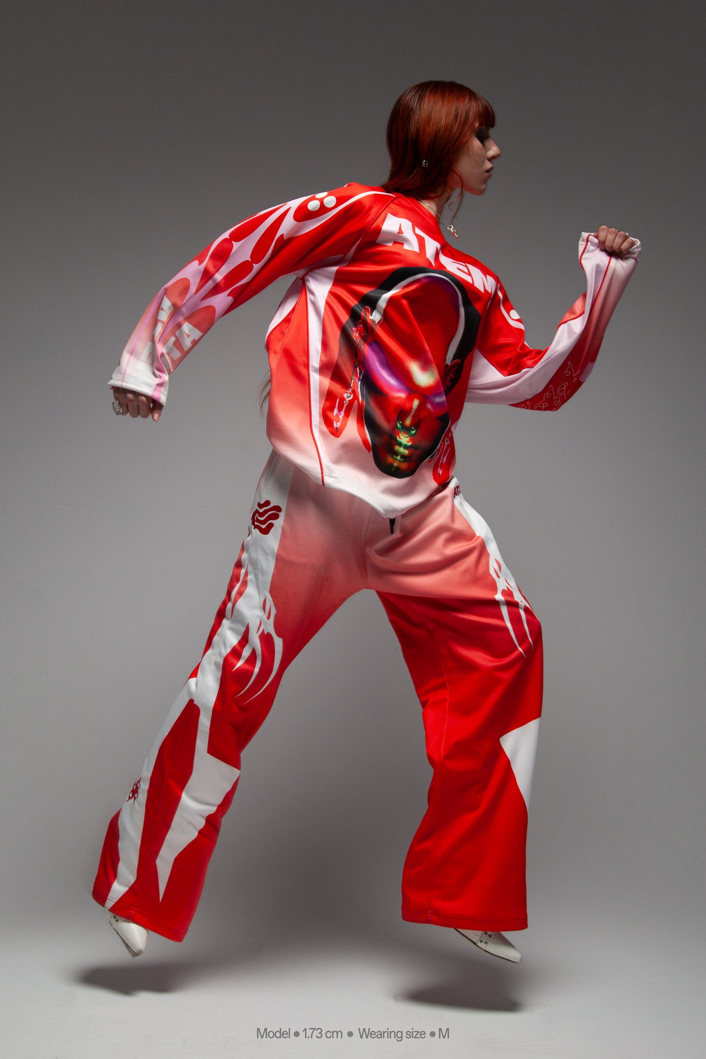 Atem Racing Pants – RED / Unisex – Oversize Fit