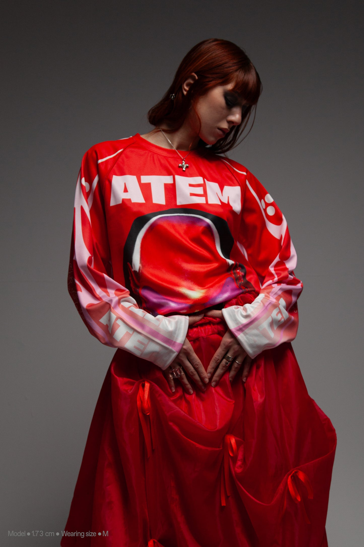 Atem Long-sleeve Racing Unisex Shirt - RED
