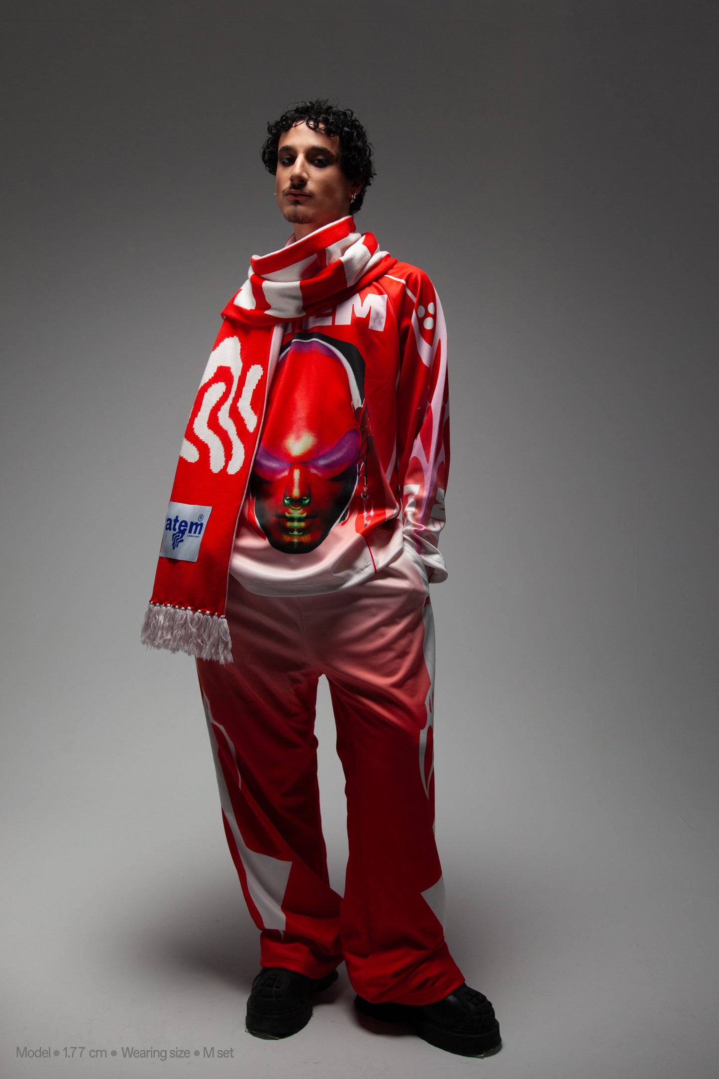 Atem Long-sleeve Racing Unisex Shirt - RED