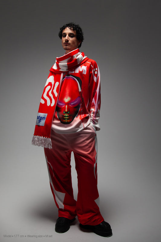 Atem Long-sleeve Racing Unisex  Shirt  - RED