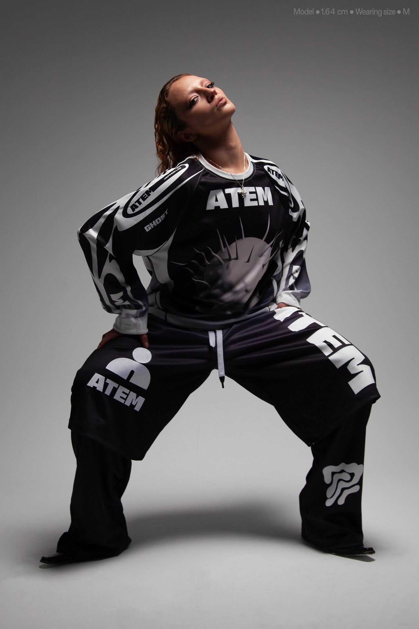 Atem Racing Pants – BLACK / Unisex – Oversize Fit