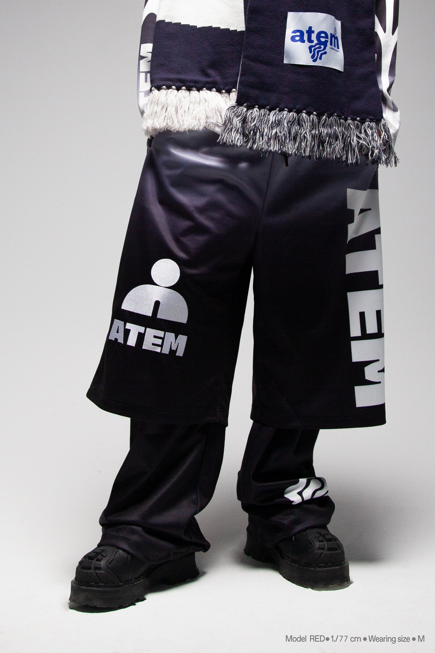 Atem Racing Pants – BLACK / Unisex – Oversize Fit