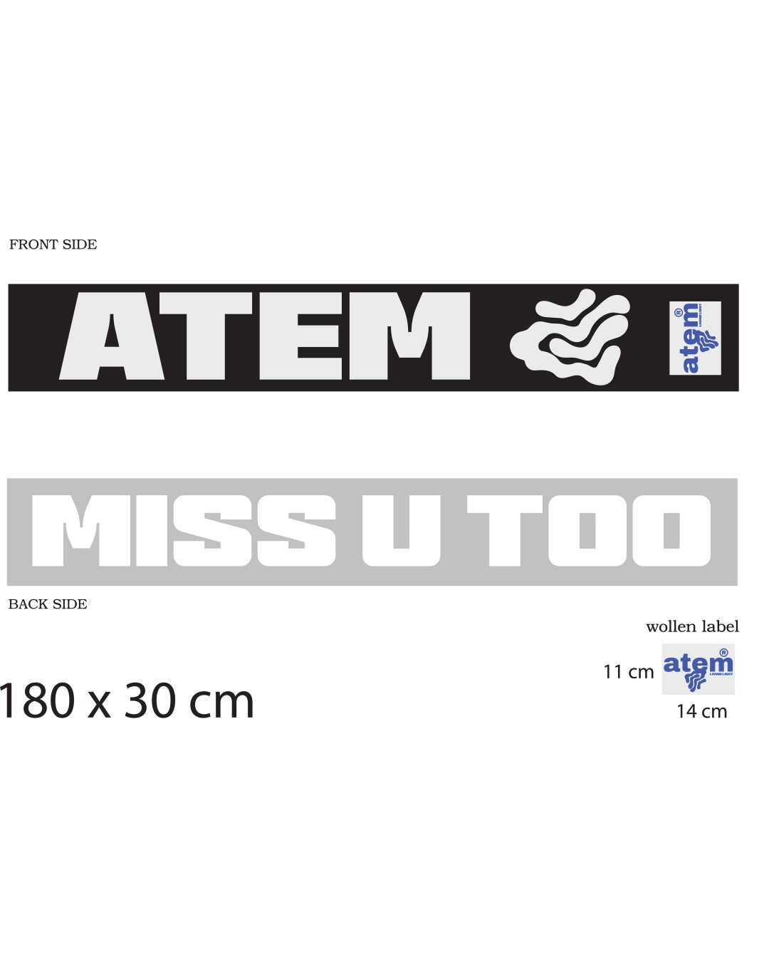 ATEM SCARF- MISS U TOO